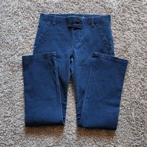 Betabrand classic navy blue straight leg yoga dress pants XSP